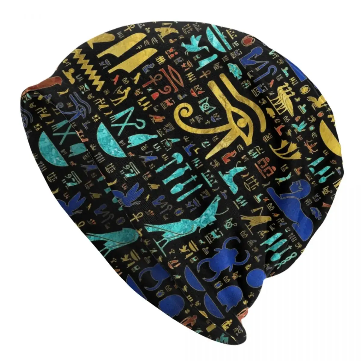 TEEK - Egyptian Cats And Ankh Cross Beanie Caps