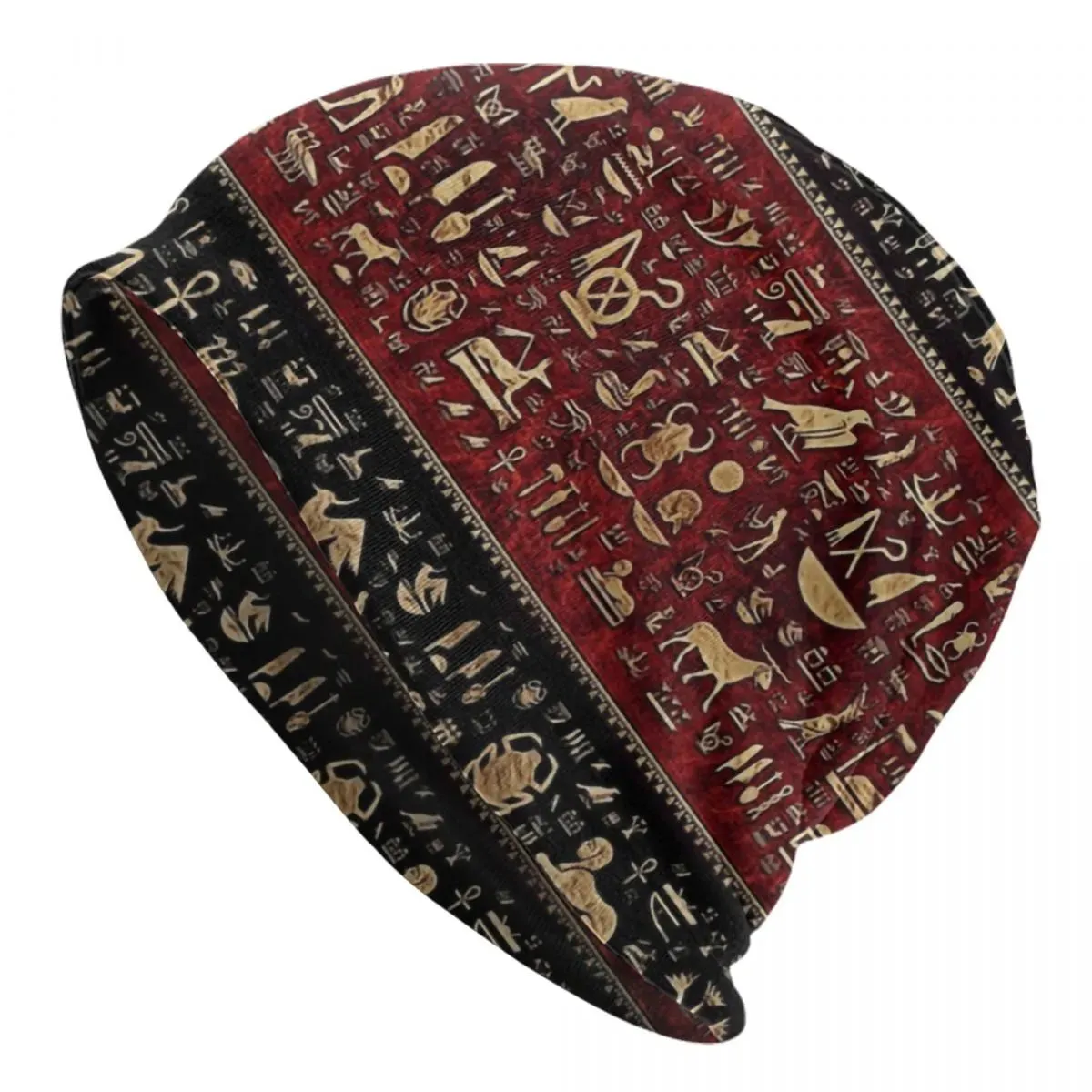 TEEK - Egyptian Cats And Ankh Cross Beanie Caps