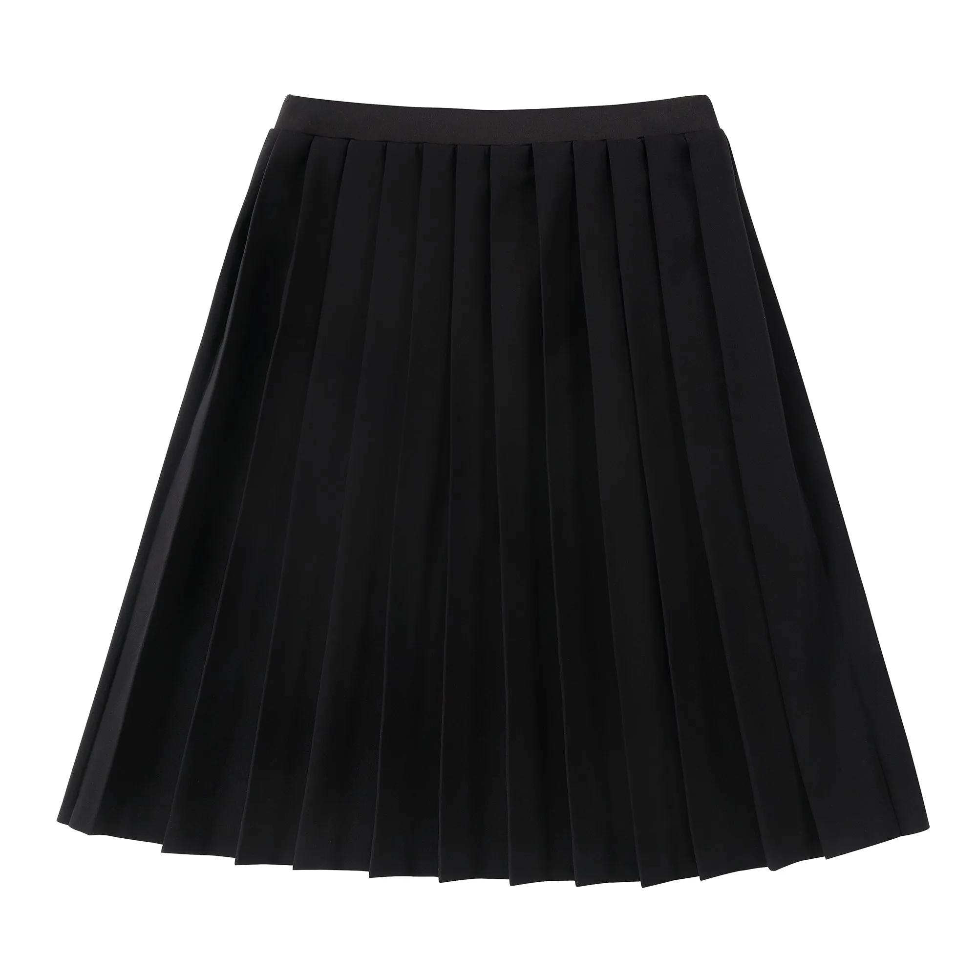 Teens Stretch Black Pleated Skirt