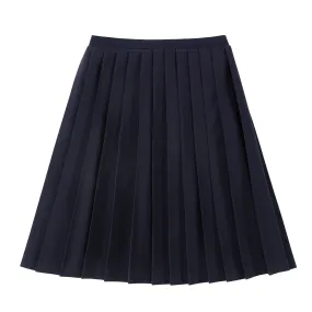 Teens Stretch Navy Pleated Skirt