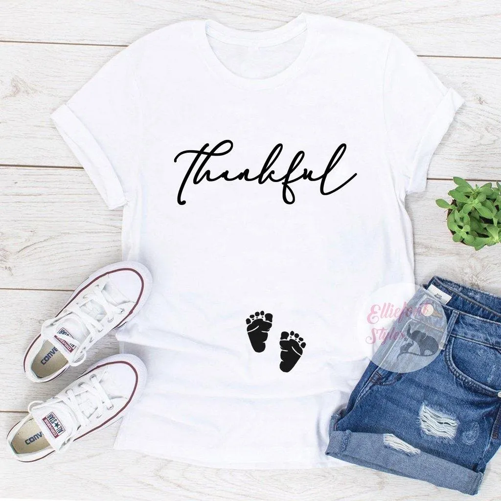 Thankful Pregnancy Announcement Shirt