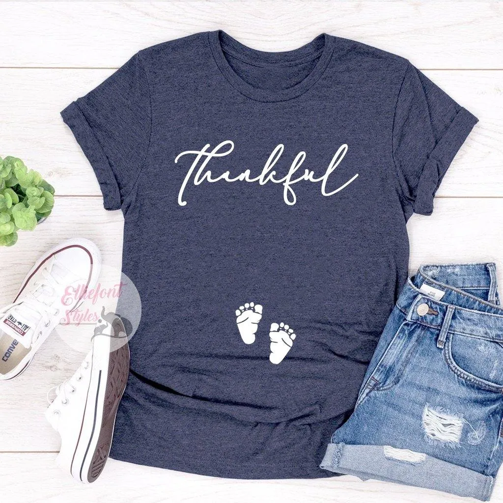 Thankful Pregnancy Announcement Shirt