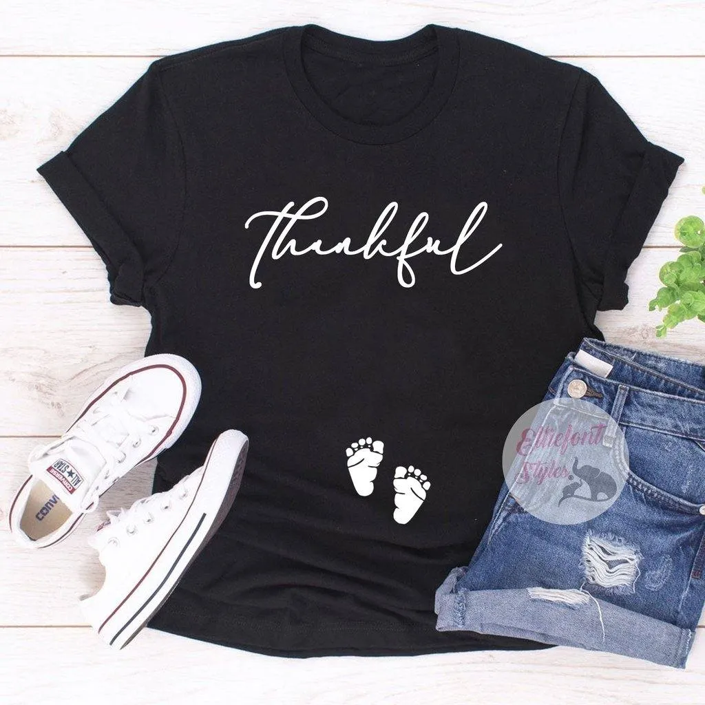 Thankful Pregnancy Announcement Shirt