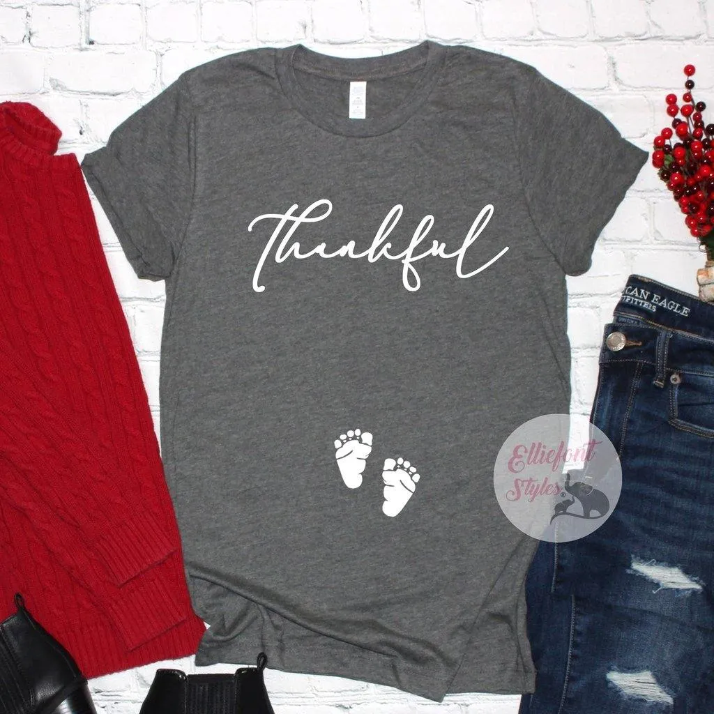 Thankful Pregnancy Announcement Shirt