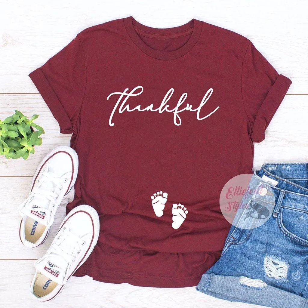 Thankful Pregnancy Announcement Shirt