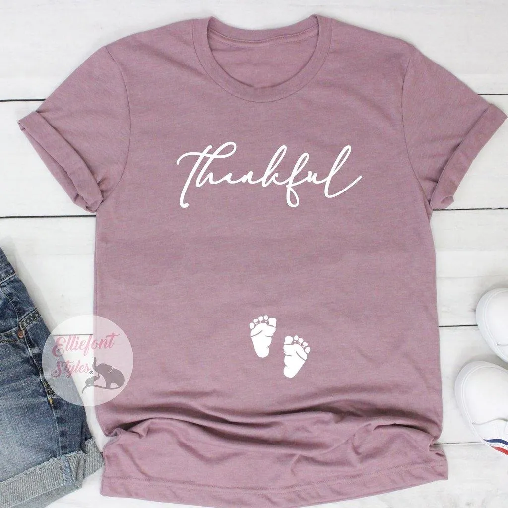 Thankful Pregnancy Announcement Shirt