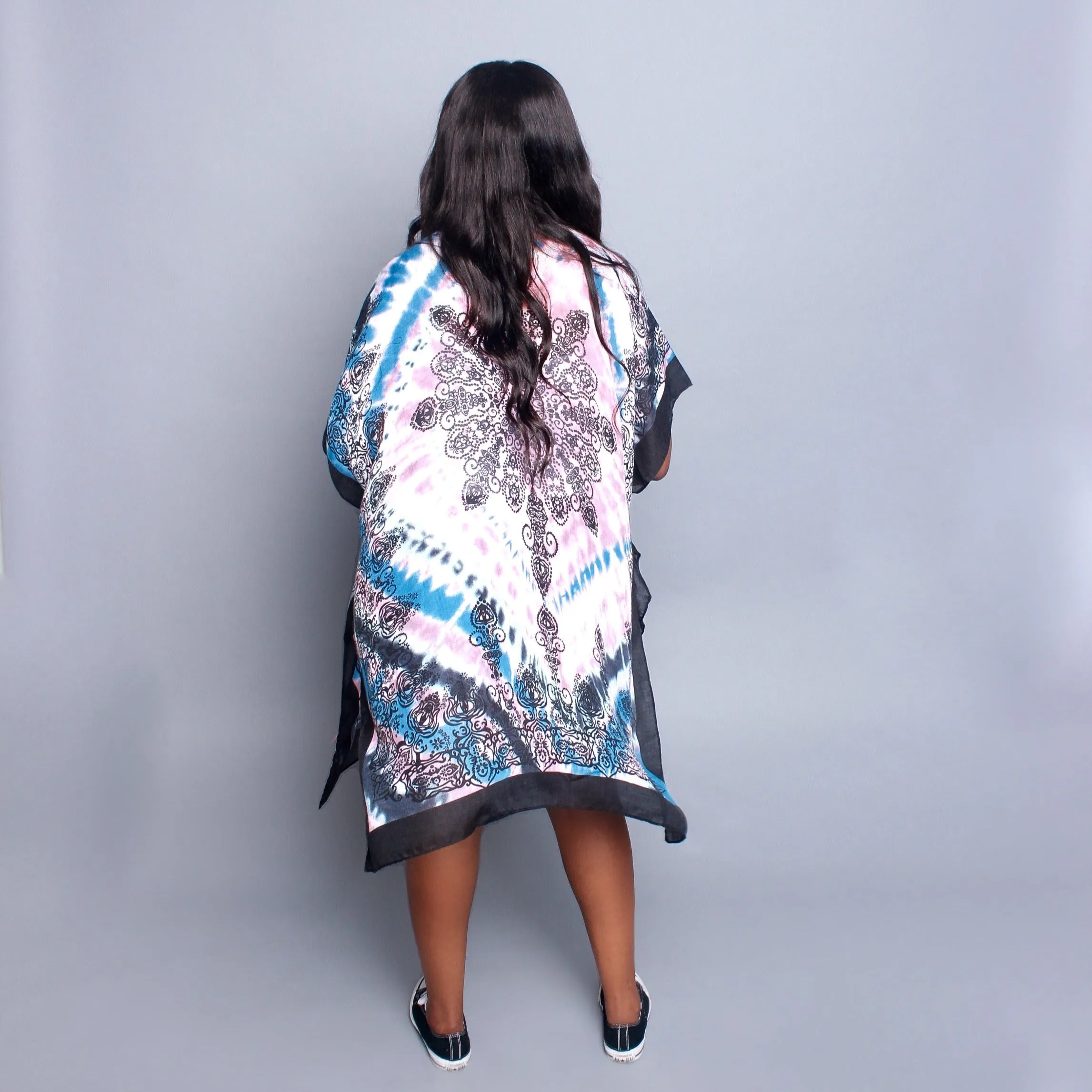 Tie Die Kimono-Pink (Restocked)