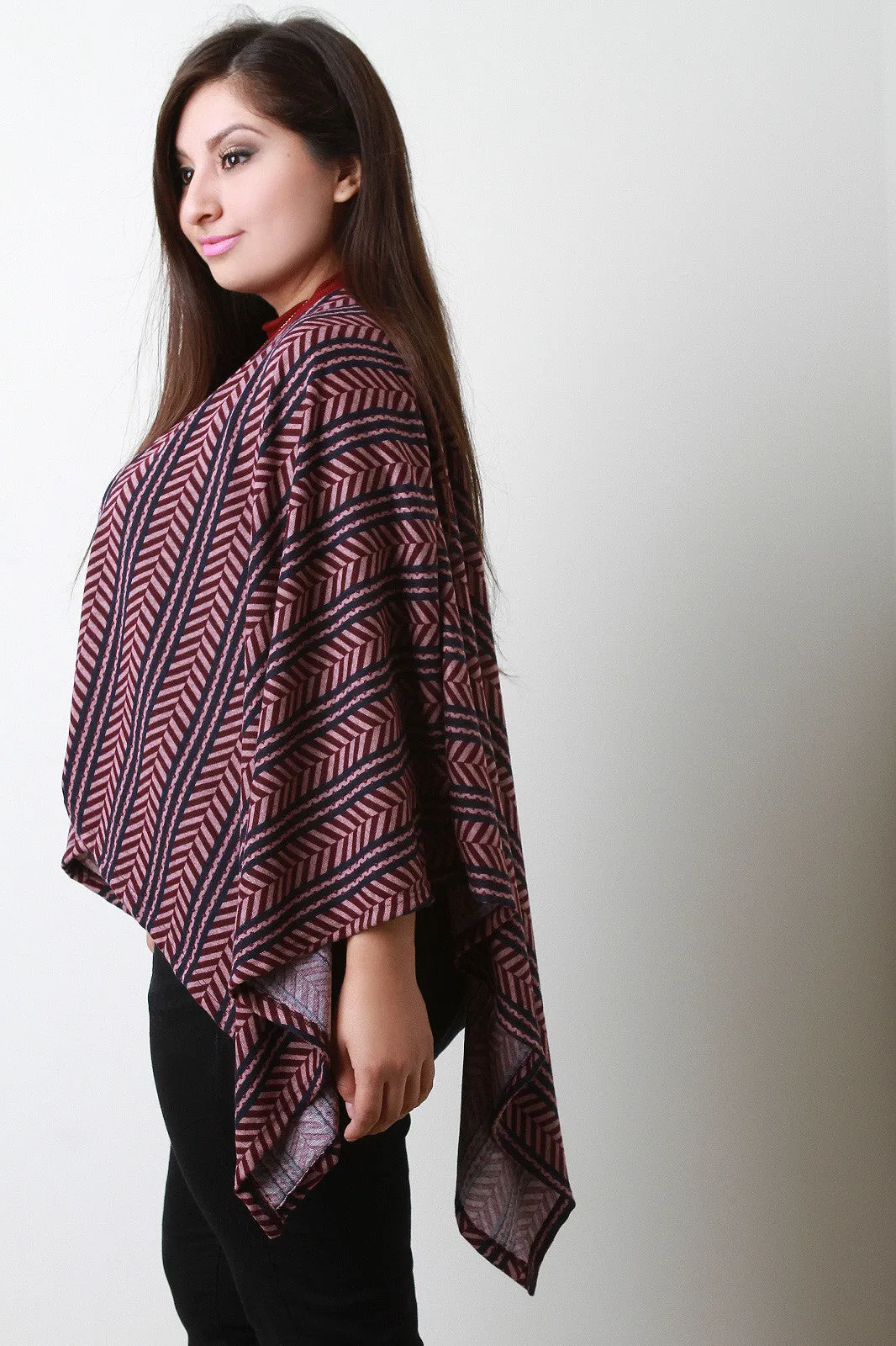 Tribal Open Front Poncho