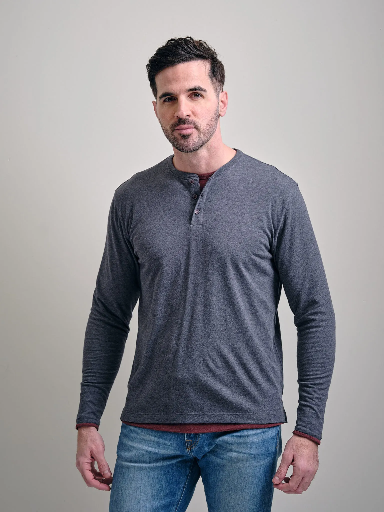 Twenty Nine Palms Reversible Long Sleeve Henley Tee