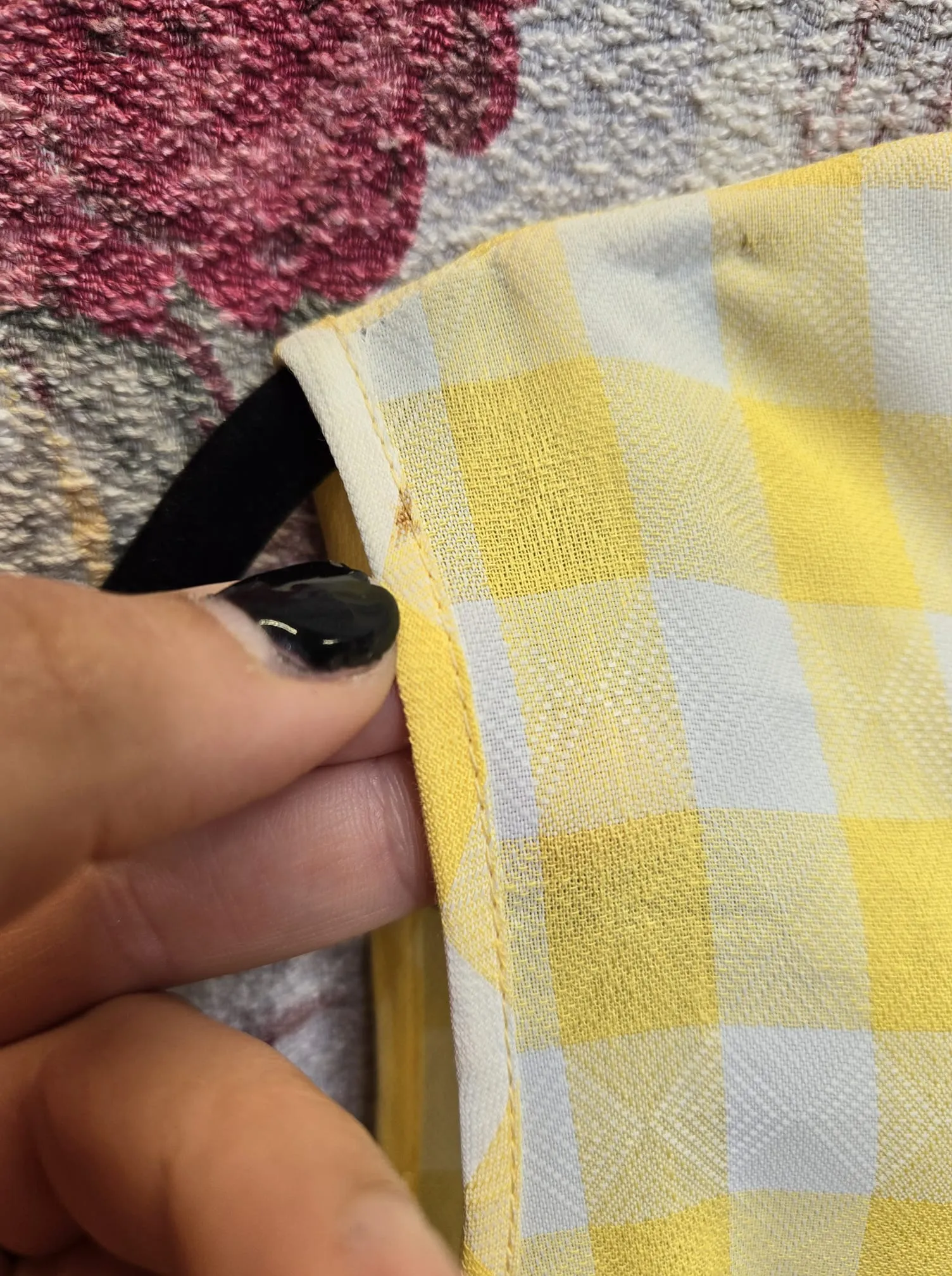 Vintage 1950s Yellow Gingham Dress