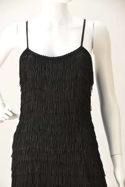 Vintage Black Fringe Dress with Matching Bolero