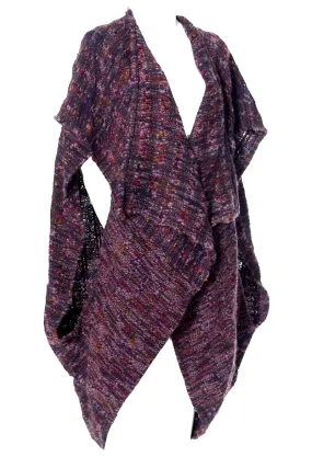 Vintage Nikos Handwoven Wool Long Sweater And Shawl Scarf 2 PC Set