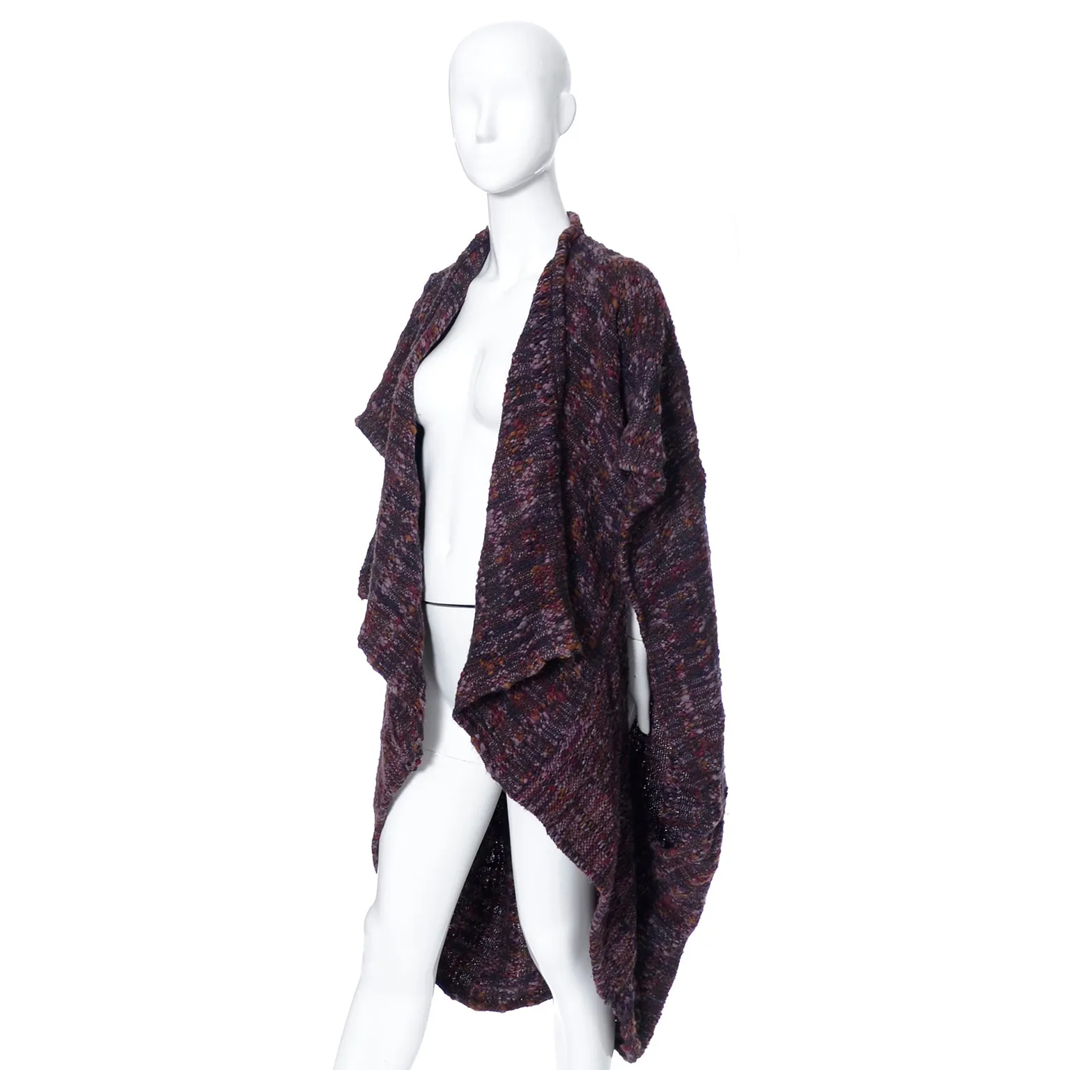 Vintage Nikos Handwoven Wool Long Sweater And Shawl Scarf 2 PC Set