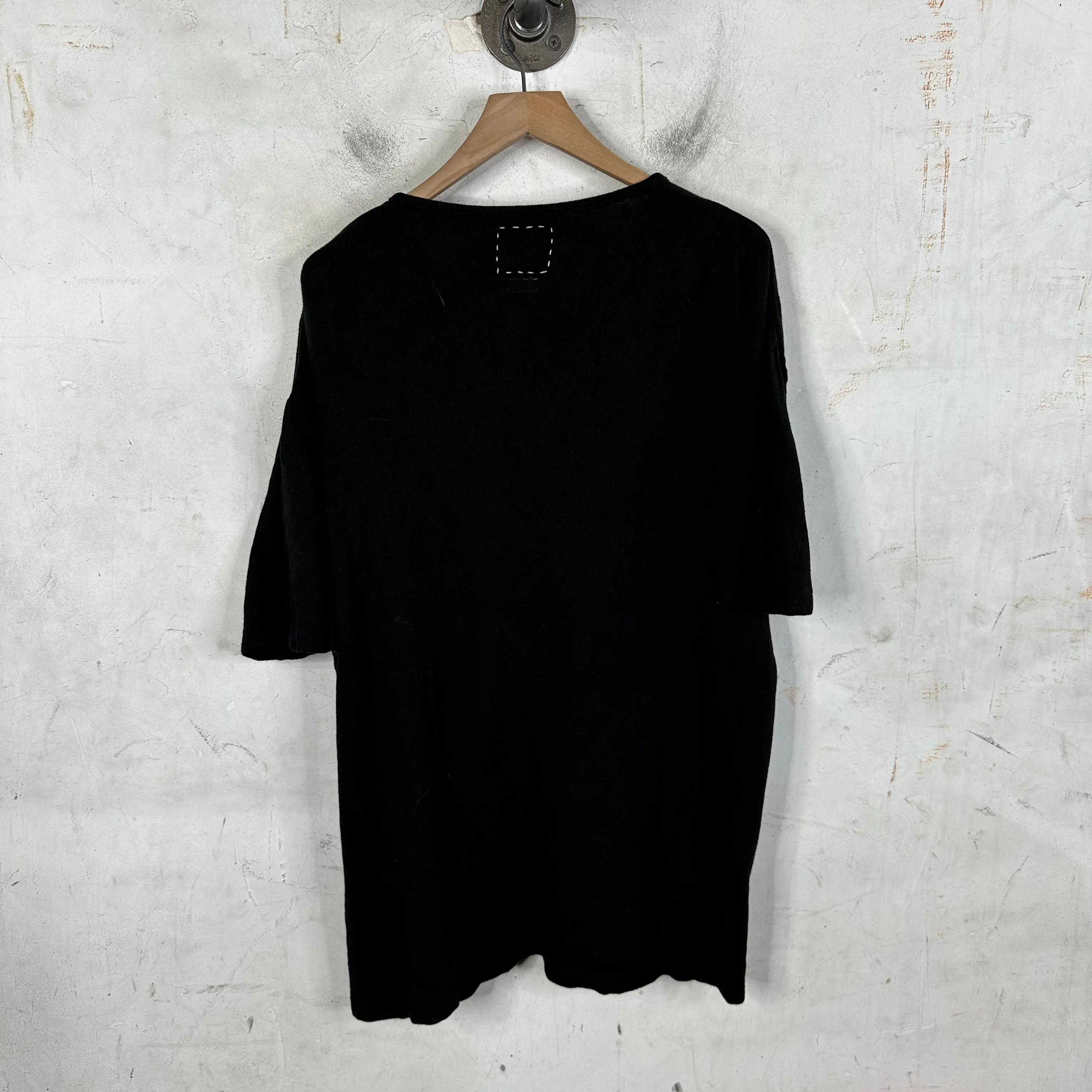 Visvim Black Henley Short Sleeve T-Shirt