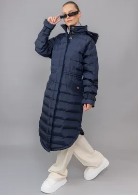 Waterproof Puffer Poncho Navy