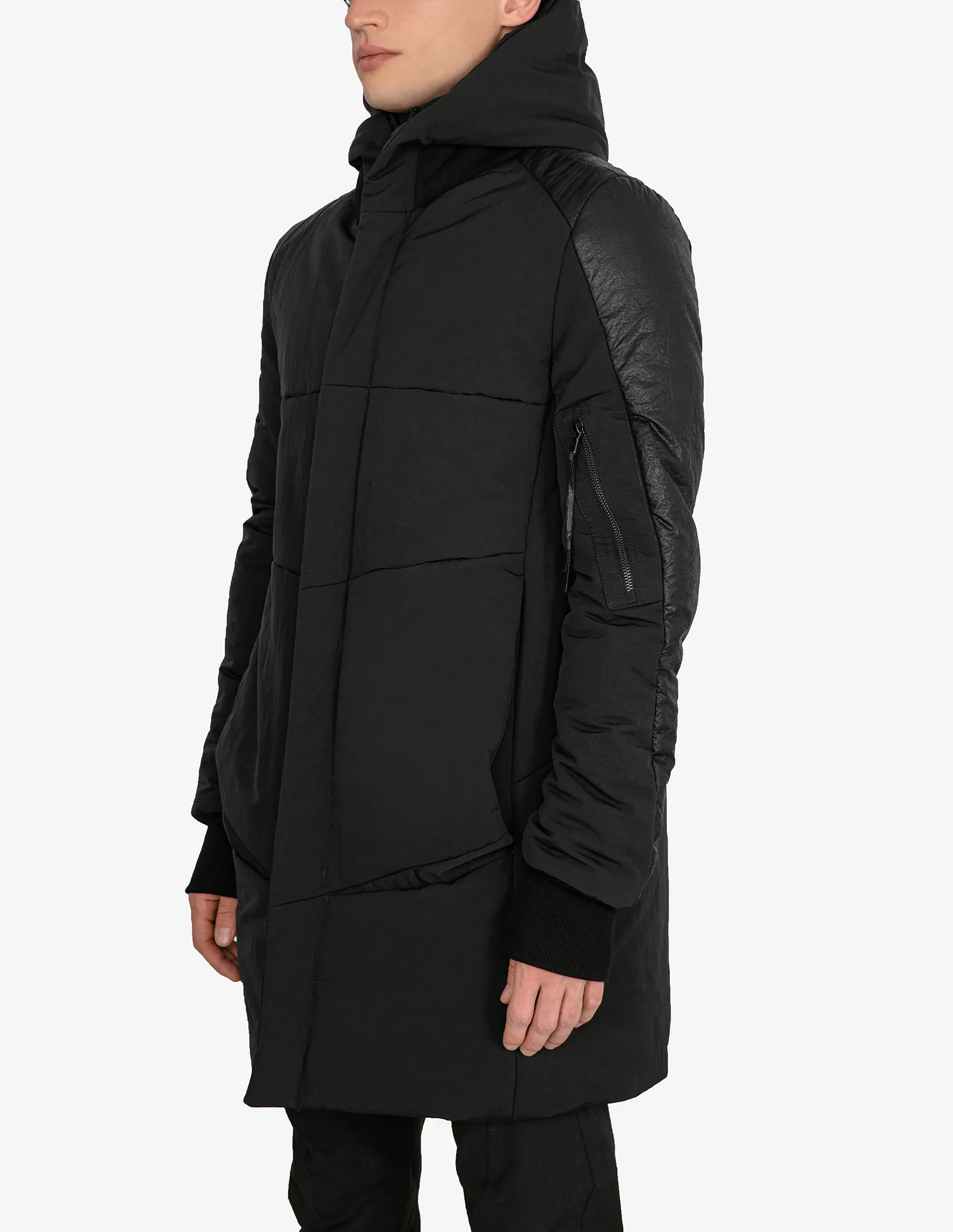 Windproof-Flap Hooded Parka