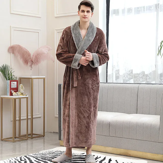 Winter Flannel Nightgown Pyjamas Thickened for men and women