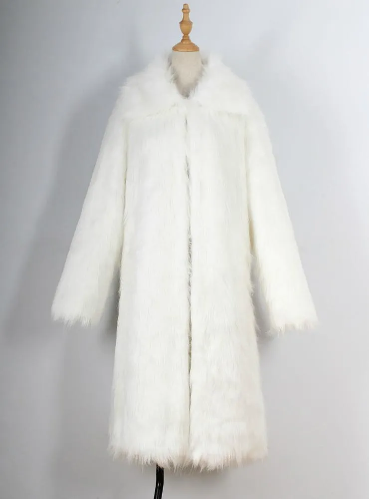 Women's Faux Fur Like Coats Long Coats