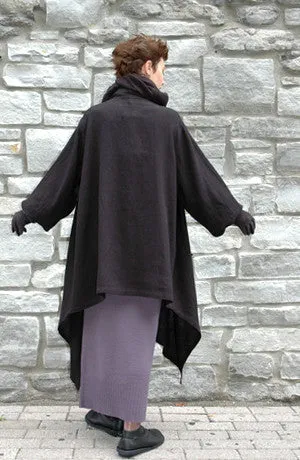 Wrap Jacket in Black Roma