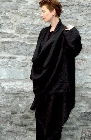 Wrap Jacket in Black Roma