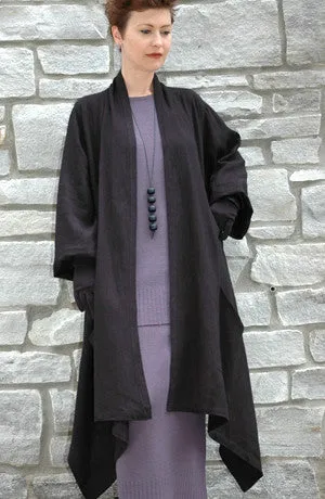 Wrap Jacket in Black Roma