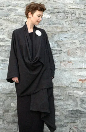 Wrap Jacket in Black Roma